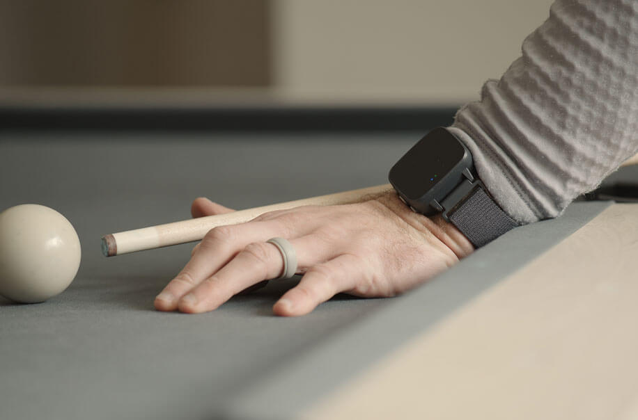 Close-up of the Felix NeuroAI wristband industrial design