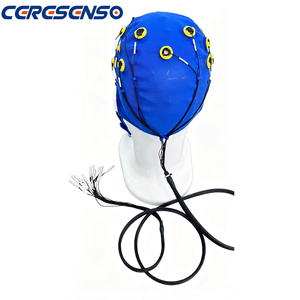 CERESENSO EEG Cap 10-20 System 12-Channel for Neurodiagnostics and Brain-Computer Interface BCI